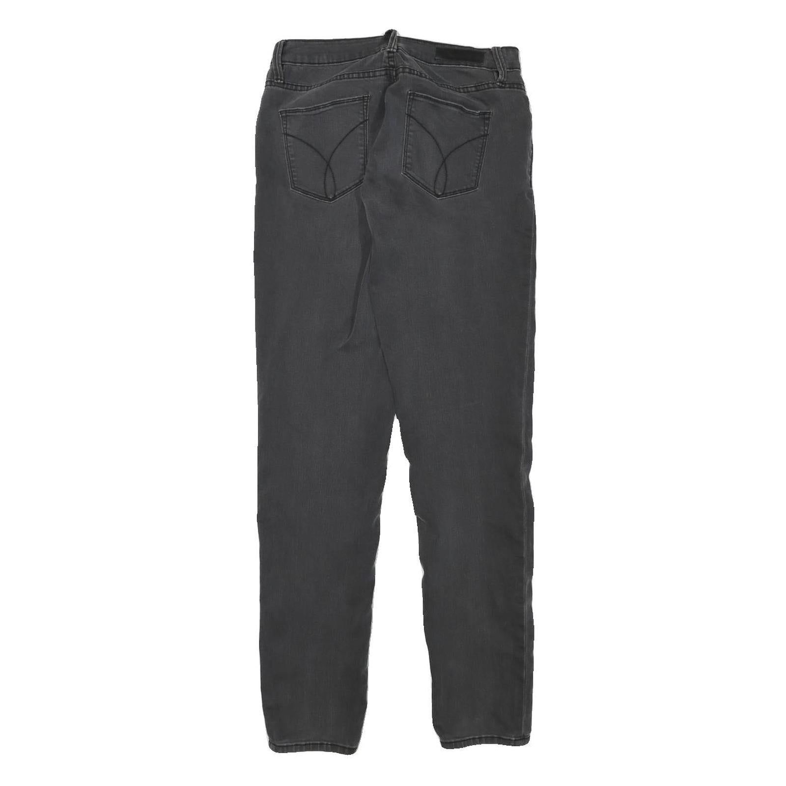 CALVIN KLEIN Womens Jeans Black Slim Skinny Denim Medium W27 L30 Stretch