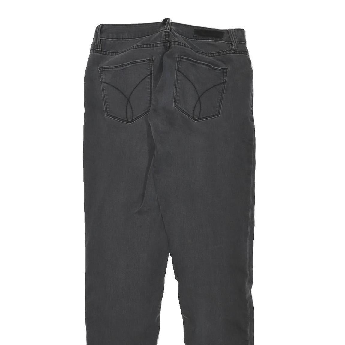 CALVIN KLEIN Womens Jeans Black Slim Skinny Denim Medium W27 L30 Stretch