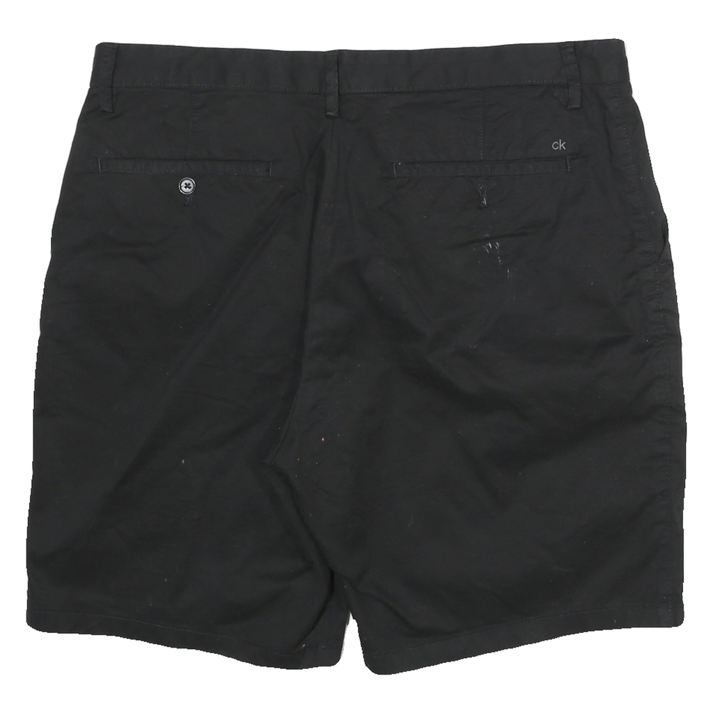 CALVIN KLEIN Mens Black Casual Shorts 2XL W38 Cotton Blend Comfortable Fit
