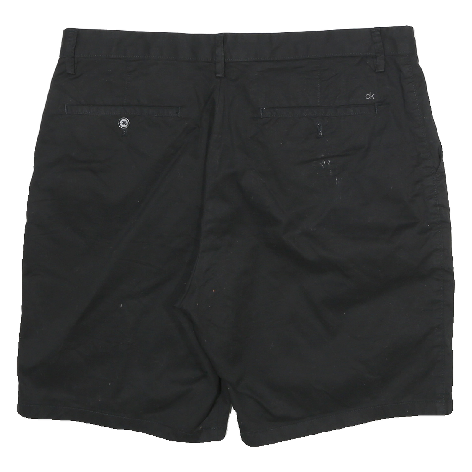 CALVIN KLEIN Mens Black Casual Shorts 2XL W38 Cotton Blend Comfortable Fit