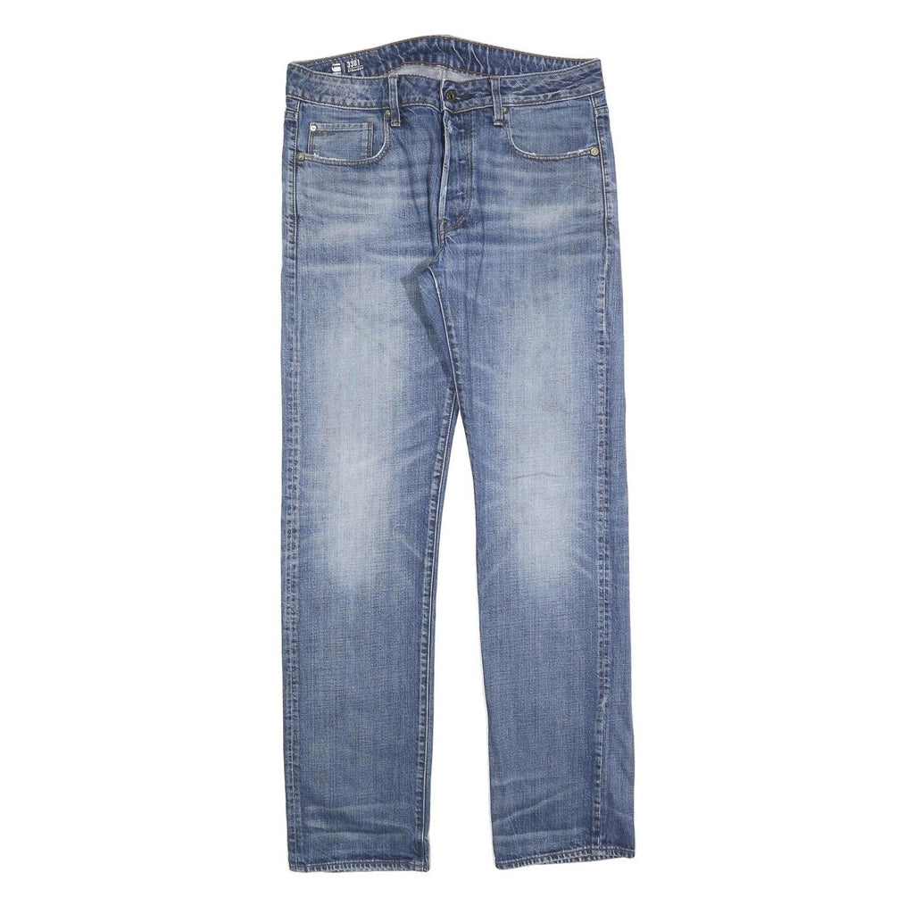G-STAR Mens Jeans Blue Regular Straight Denim Medium W32 L34 Casual Style