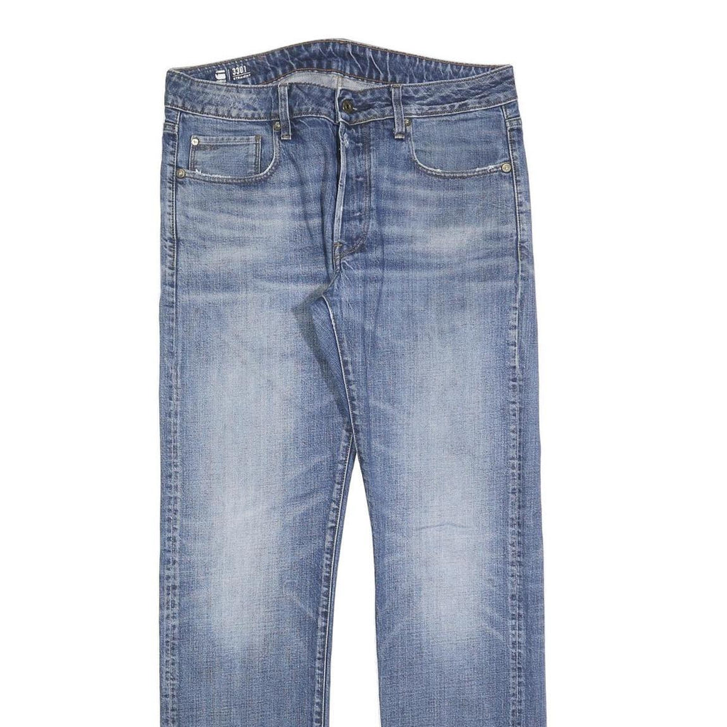 G-STAR Mens Jeans Blue Regular Straight Denim Medium W32 L34 Casual Style