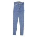 LEVI'S Womens Slim Blue Denim Slim Skinny Cotton Blend Zip W24 L30 Jeans