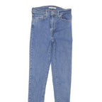 LEVI'S Womens Slim Blue Denim Slim Skinny Cotton Blend Zip W24 L30 Jeans