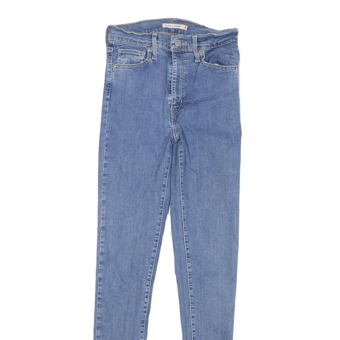 LEVI'S Womens Slim Blue Denim Slim Skinny Cotton Blend Zip W24 L30 Jeans