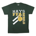GILDAN Mens Green Hays FFA Rebels Graphic T-Shirt M Short Sleeve Crew Neck