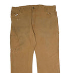 DICKIES Mens Cotton Brown Regular Fit Straight Leg Trousers W40 L32 Workwear