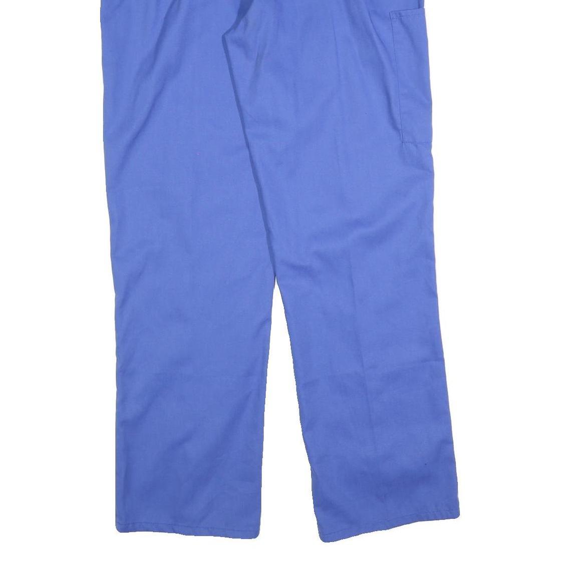 DICKIES Mens Cotton Blend Blue Regular Straight Trousers W36 L32 Workwear Pants