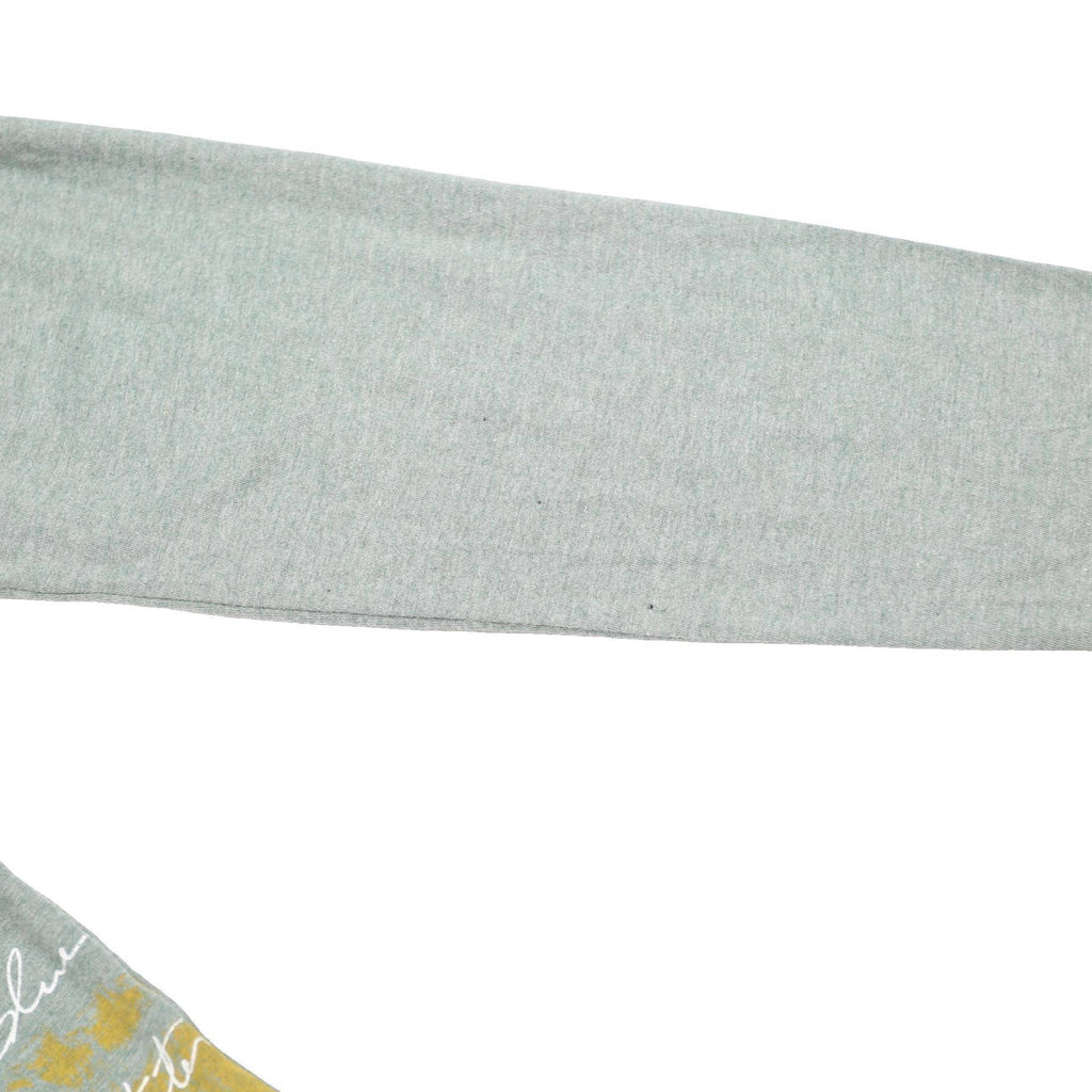 DESIGUAL Mens Blue Grey Graphic Modern Long Sleeve Round Neck M Cotton Blend