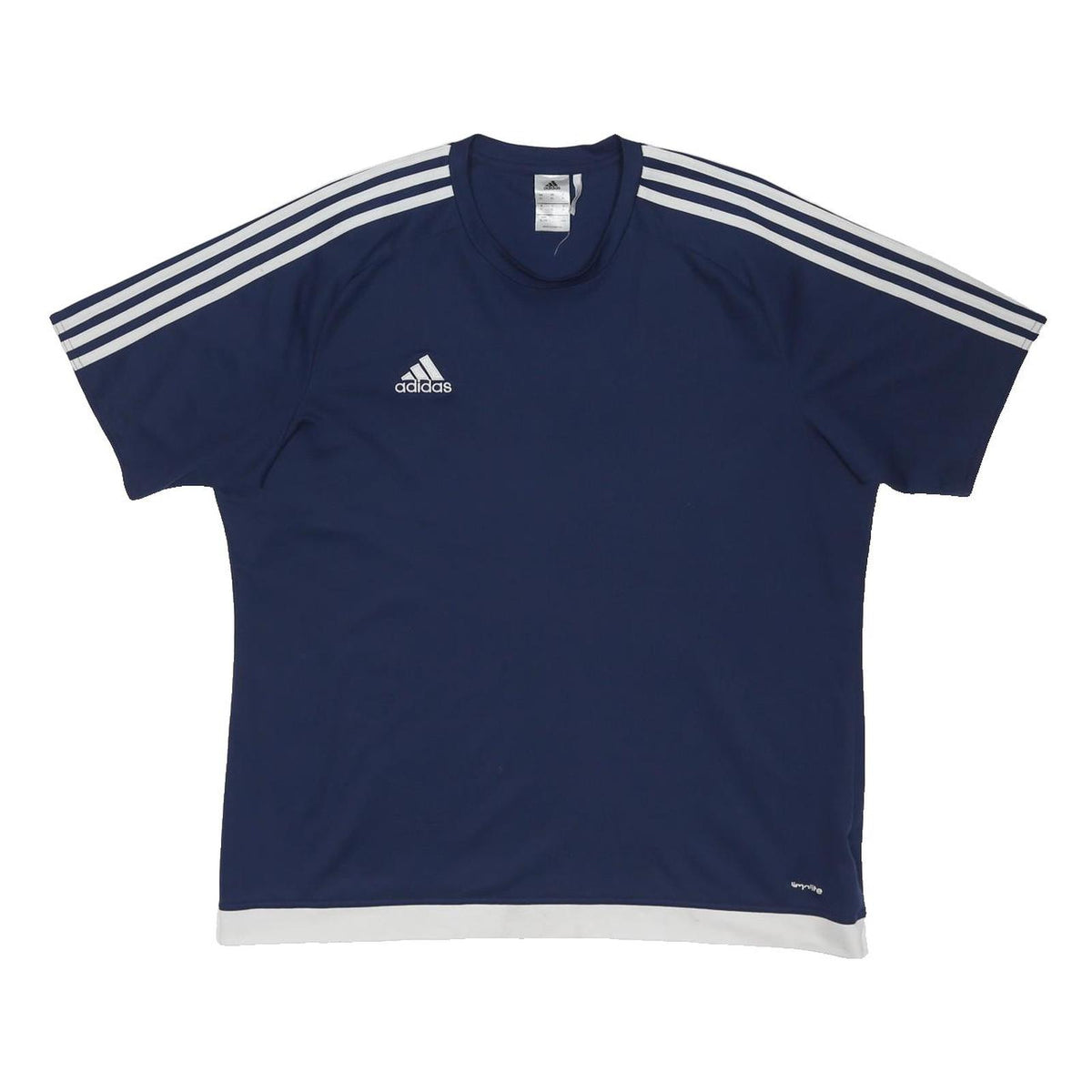 ADIDAS Mens Blue & White Sports T-Shirt L Short Sleeve Crew Neck Athletic