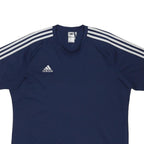 ADIDAS Mens Blue & White Sports T-Shirt L Short Sleeve Crew Neck Athletic
