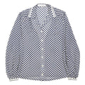 SOMMERMANN MODELL Womens Blue & White Polka Dot Shirt M Button Long Sleeve
