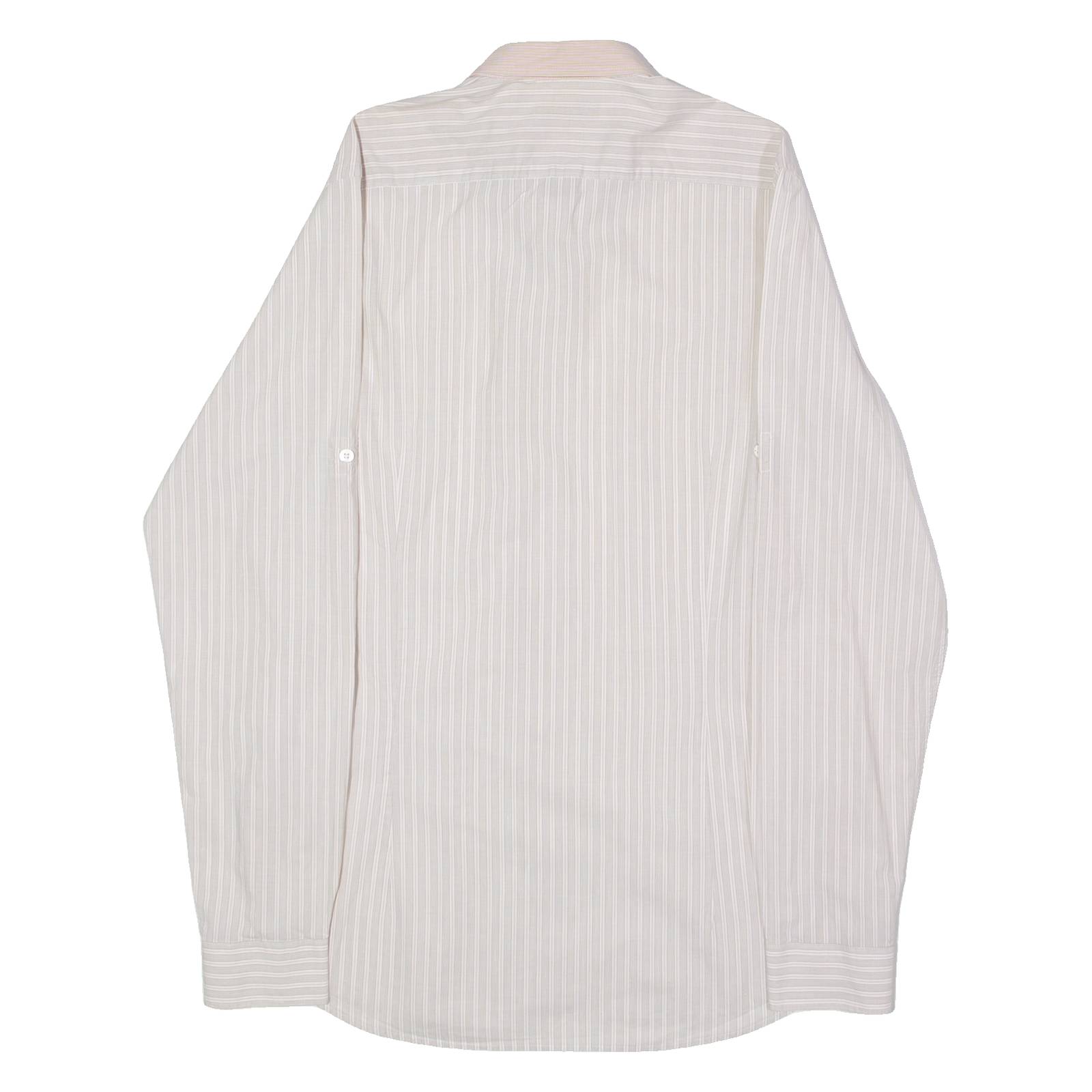 TED BAKER Mens Shirt Pink Striped Long Sleeve S