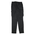 BLACKZI Mens Regular Black Cargo Trousers W29 L33 Cotton Blend Drawstring