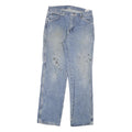 DICKIES Mens Regular Blue Denim Stone Wash W30 L32 Work Jean Zip Fly