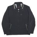 PIERRE CARDIN Mens Black Zip Jacket M Polyester Blend Plain Long Sleeve