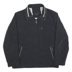 PIERRE CARDIN Mens Black Zip Jacket M Polyester Blend Plain Long Sleeve