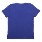 ELLESSE Womens Blue Logo Graphic T-Shirt L Short Sleeve Crew Neck Cotton Blend