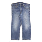 LEVI'S 505 Mens Jeans Blue Regular Straight Denim Medium W36 L25 Classic Zip Fly