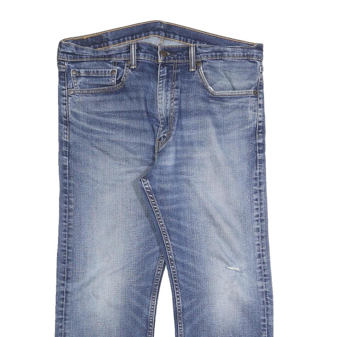 LEVI'S 505 Mens Jeans Blue Regular Straight Denim Medium W36 L25 Classic Zip Fly