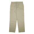 DICKIES Womens Cotton Blend Beige Relaxed Straight Trousers W35 L34 Workwear