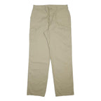 DICKIES Womens Cotton Blend Beige Relaxed Straight Trousers W35 L34 Workwear