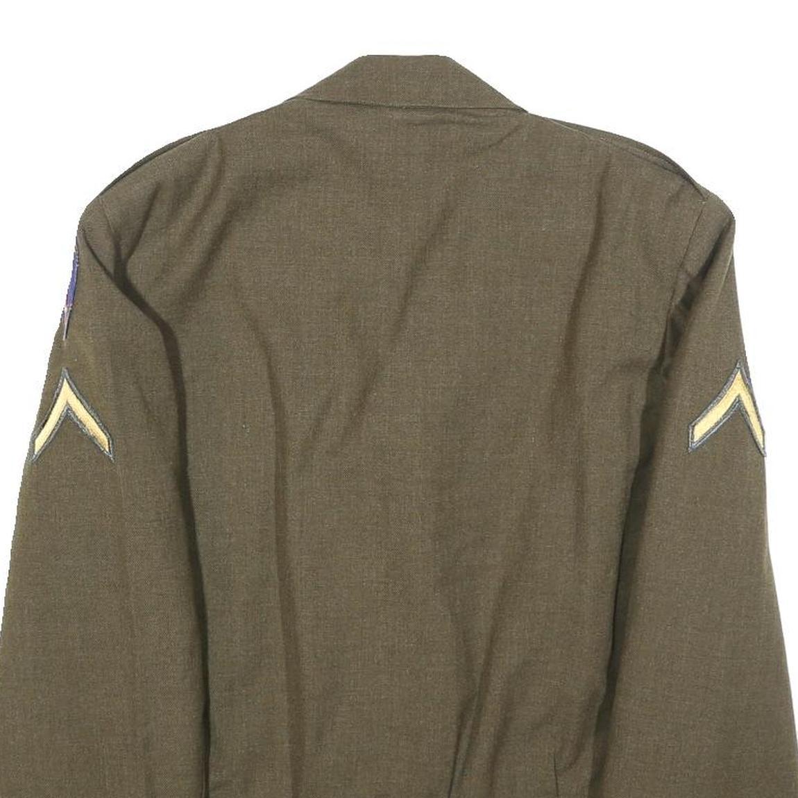 Mens US Army M-1950 Field Brown Military Wool Blend Jacket M Woven