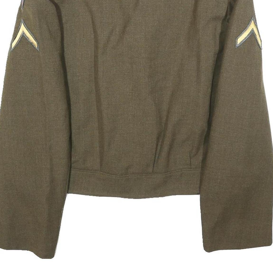 Mens US Army M-1950 Field Brown Military Wool Blend Jacket M Woven