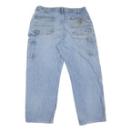 CARHARTT Mens Jeans Blue Regular Straight Denim Light W38 L28 Workwear Casual