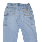CARHARTT Mens Jeans Blue Regular Straight Denim Light W38 L28 Workwear Casual