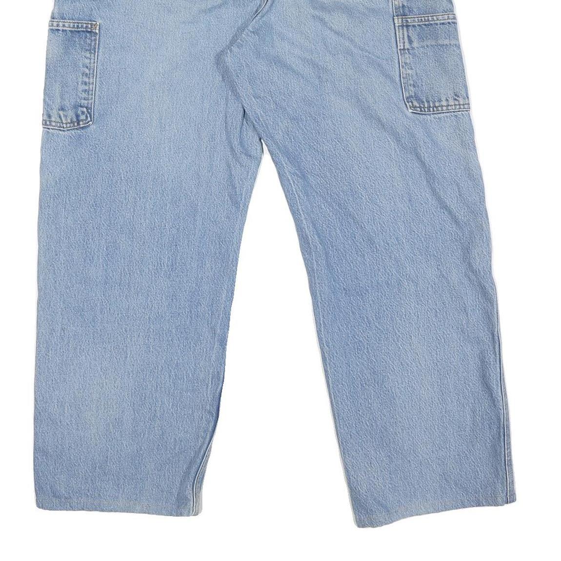 CARHARTT Mens Jeans Blue Regular Straight Denim Light W38 L28 Workwear Casual