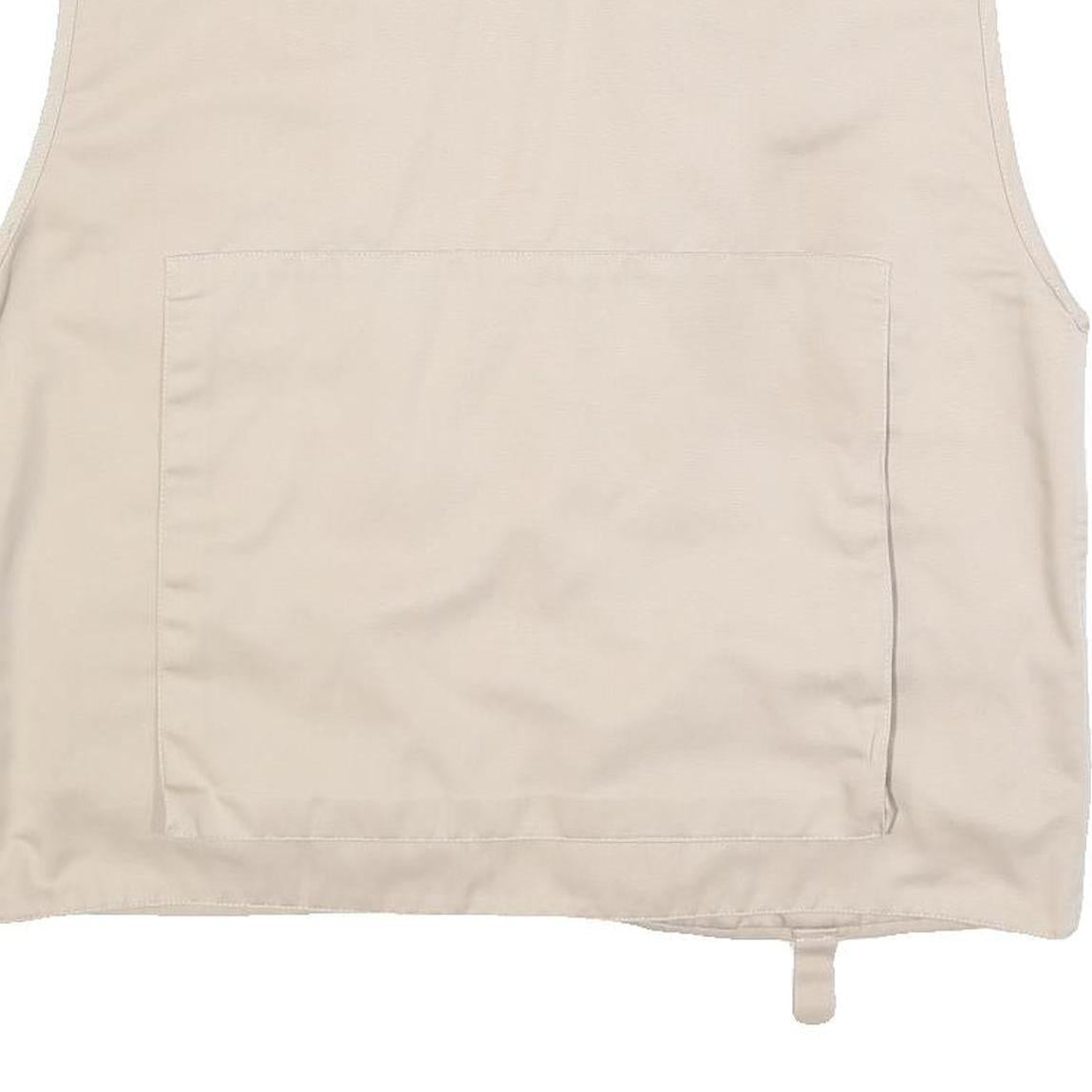 FOX Mens Beige Cotton Blend Jacket XL Multi Pocket Zip Front Casual Utility Vest