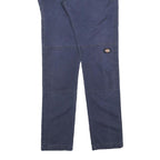 DICKIES Mens Cotton Blend Navy Slim Straight Trousers W32 L32 Workwear Casual