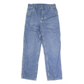 CARHARTT Mens Blue Regular Straight Denim Jeans W31 L30 Button Closure