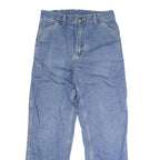 CARHARTT Mens Blue Regular Straight Denim Jeans W31 L30 Button Closure