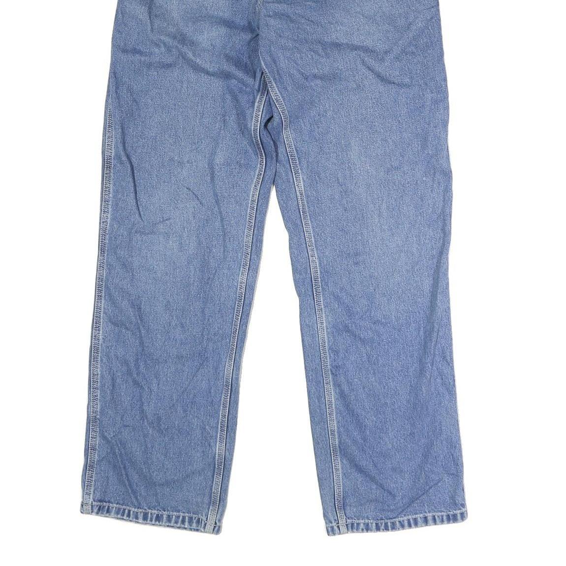 CARHARTT Mens Blue Regular Straight Denim Jeans W31 L30 Button Closure