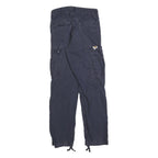 CARHARTT Mens Regular Fit Navy Blue Cargo Cotton Blend Trousers W29 L32 Durable