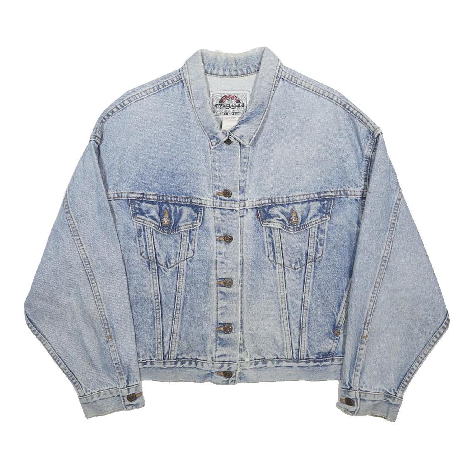 LEVI'S Womens Blue Denim Button Cotton Jacket M Casual Classic Retro Vintage