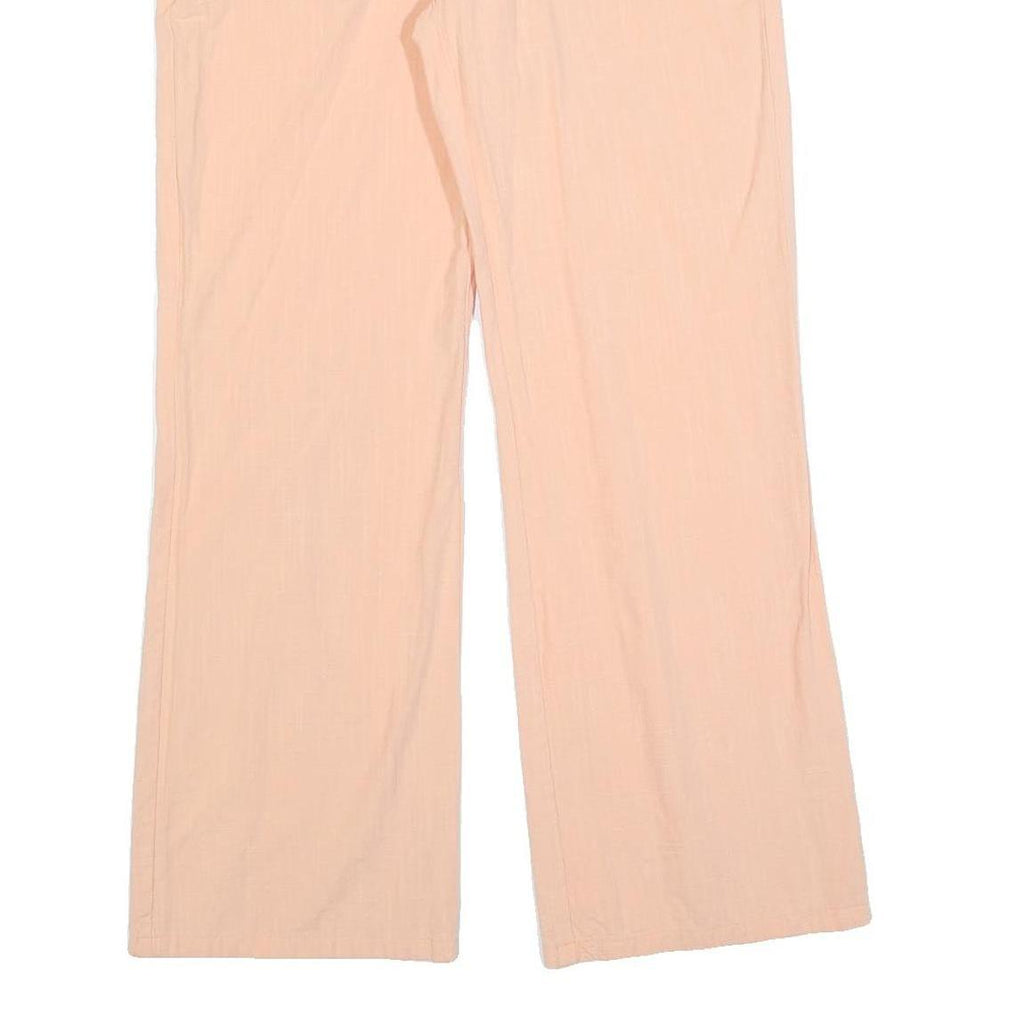 Womens Regular Fit Peach Coloured Straight Leg Trousers W32 L30 Casual Wear