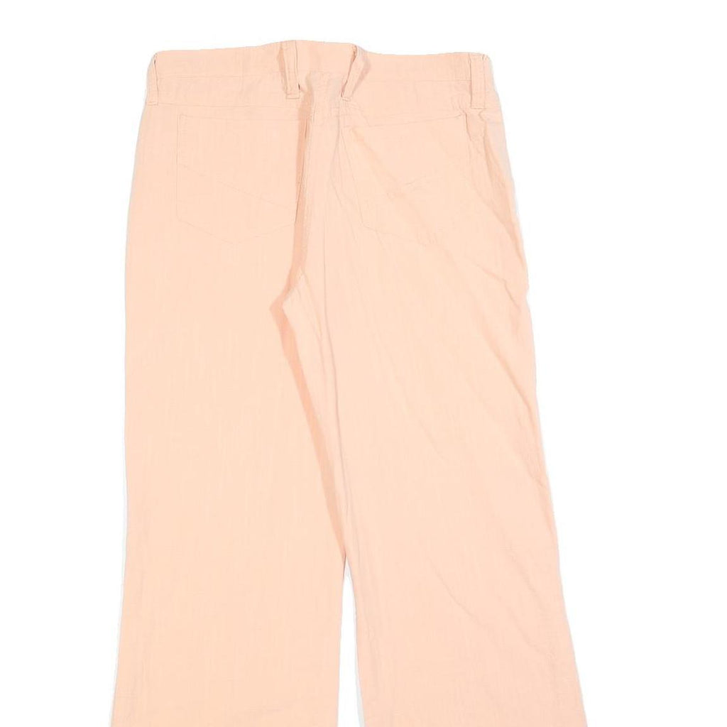 Womens Regular Fit Peach Coloured Straight Leg Trousers W32 L30 Casual Wear