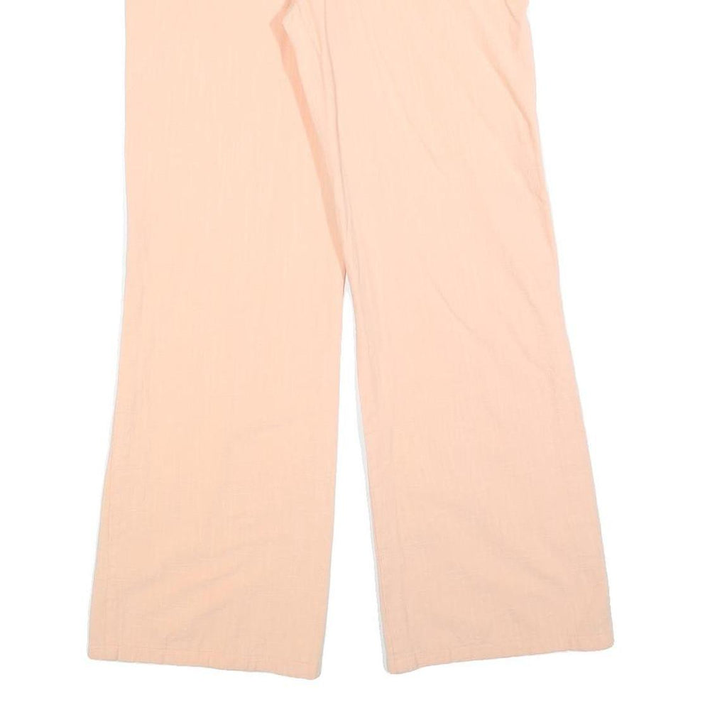 Womens Regular Fit Peach Coloured Straight Leg Trousers W32 L30 Casual Wear