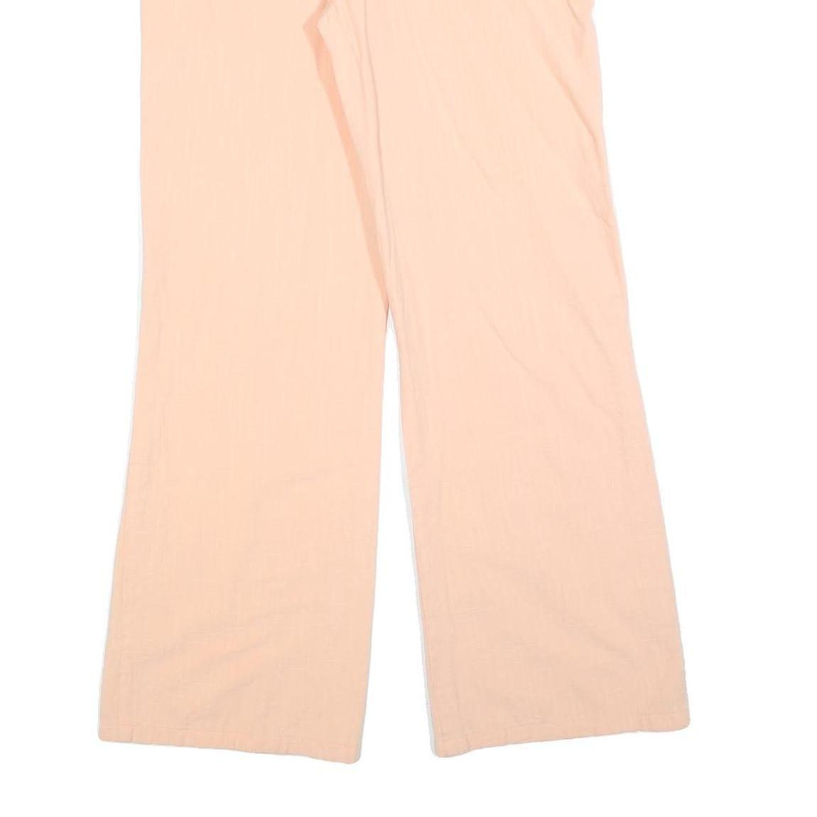 Womens Regular Fit Peach Coloured Straight Leg Trousers W32 L30 Casual Wear