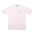 UMBRO Mens White Short Sleeve Plain Polo Shirt M Casual Cotton Blend