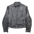 LEATHER GALLERY Womens Black Leather Zip Jacket M Leather Plain Stylish Zippered