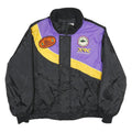 RIDER'S CHOICE Mens Black & Purple Nylon Zip Jacket L Casual Sportswear