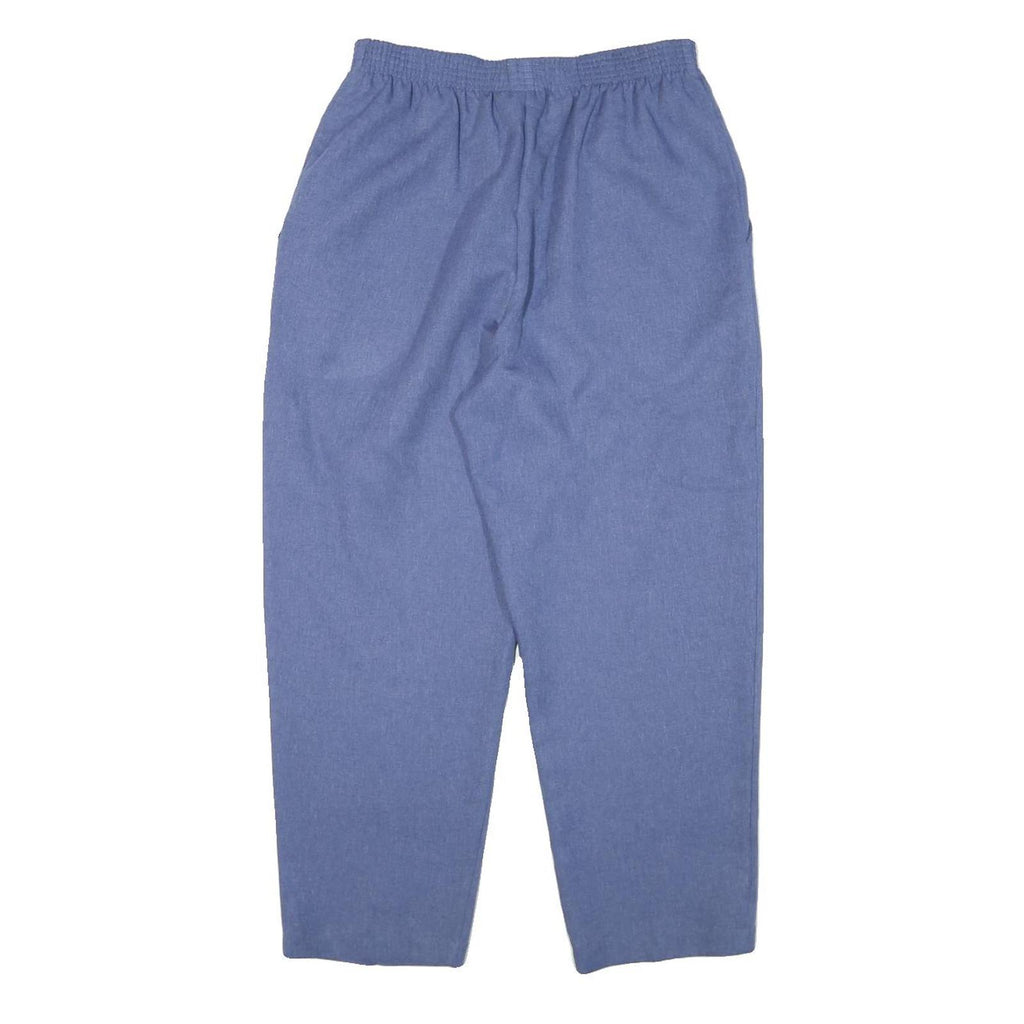 BRIGGS Womens Relaxed Blue Relaxed Leg Trousers W26 L24 Comfortable Elastic