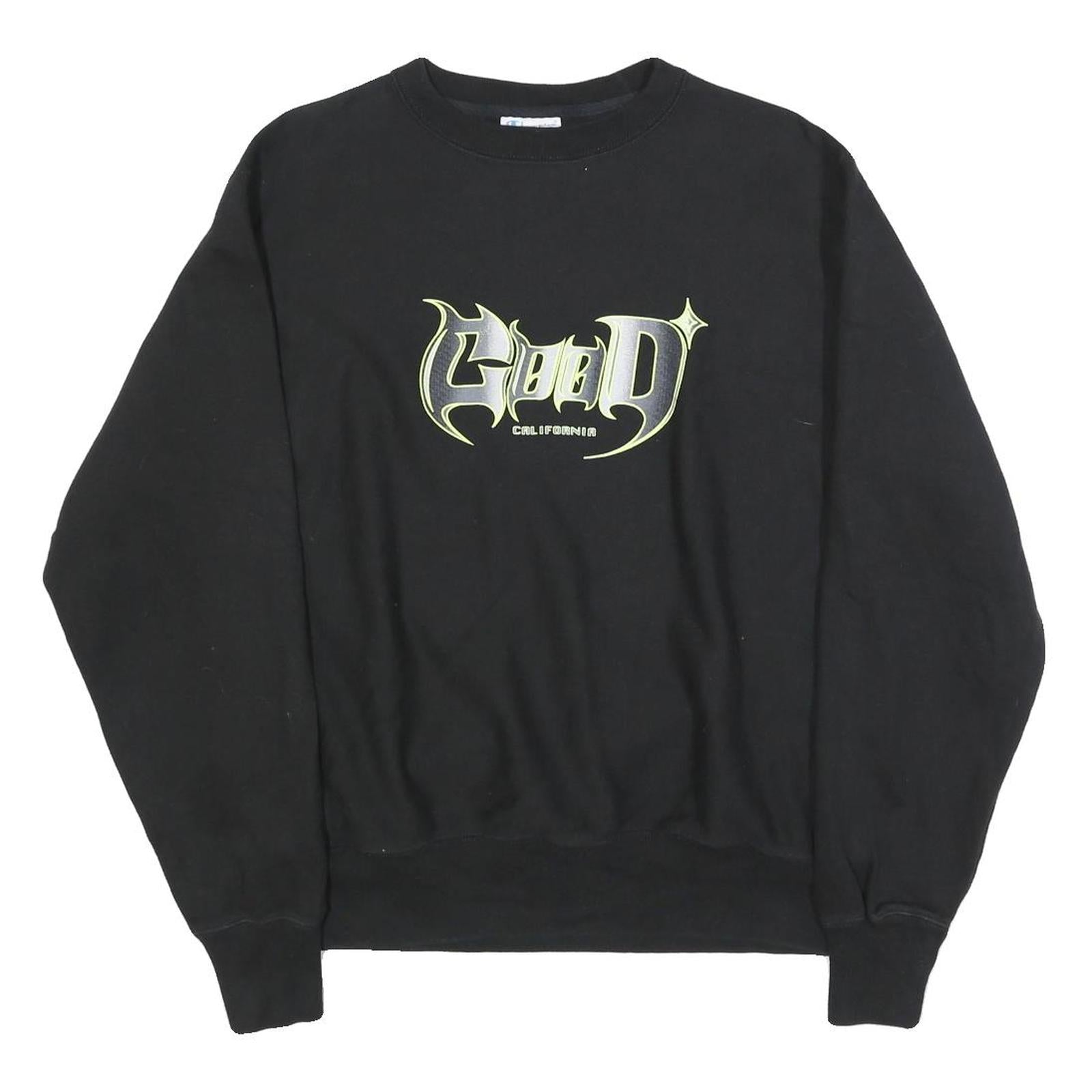 CHAMPION REVERSE WEAVE Mens Black Good California Crew Neck M Cotton Blend