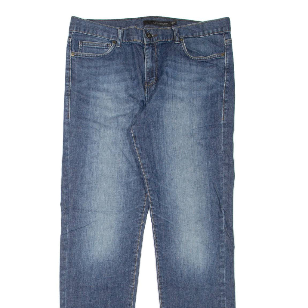 CALVIN KLEIN JEANS Womens Jeans Blue Slim Skinny Stone Wash W32 L33