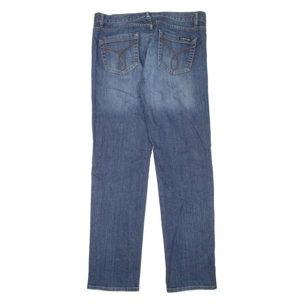 CALVIN KLEIN JEANS Womens Jeans Blue Slim Skinny Stone Wash W32 L33