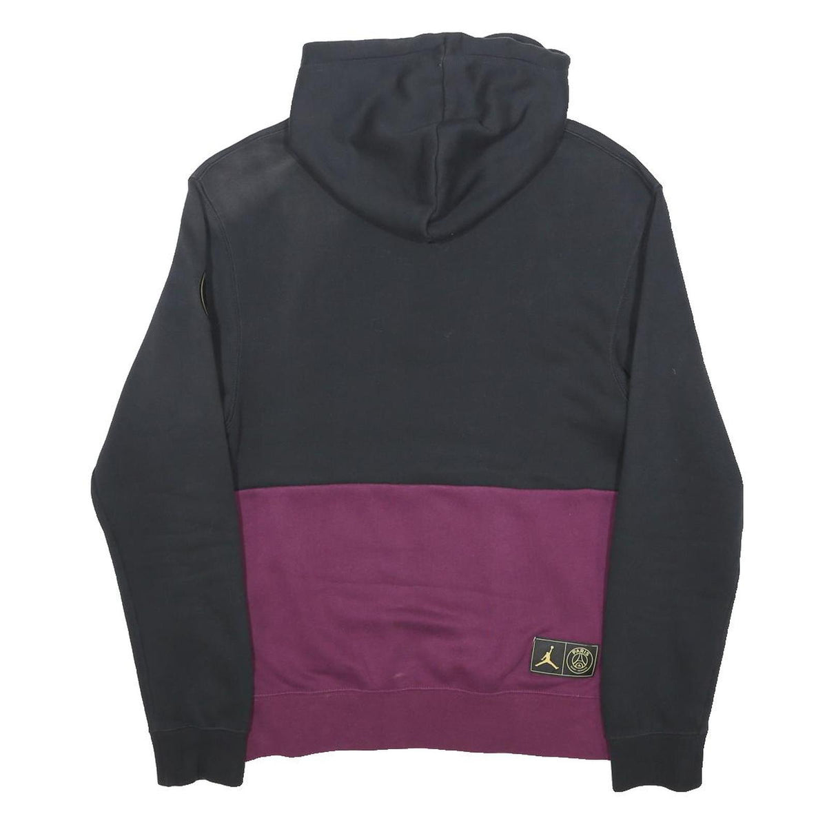 AIR JORDAN Mens Black & Burgundy Paris Pullover Hoodie XS Cotton Blend